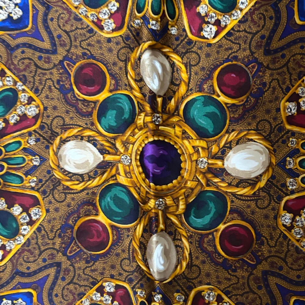Chanel Silk Scarf Jewel Tone Design - Picture 10 of 10